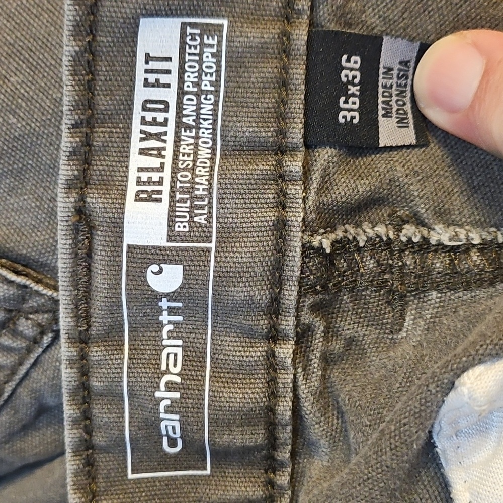 Carhartt Rugged Flex Double Front Utility Canvas Work Pant - 36x36 - Green